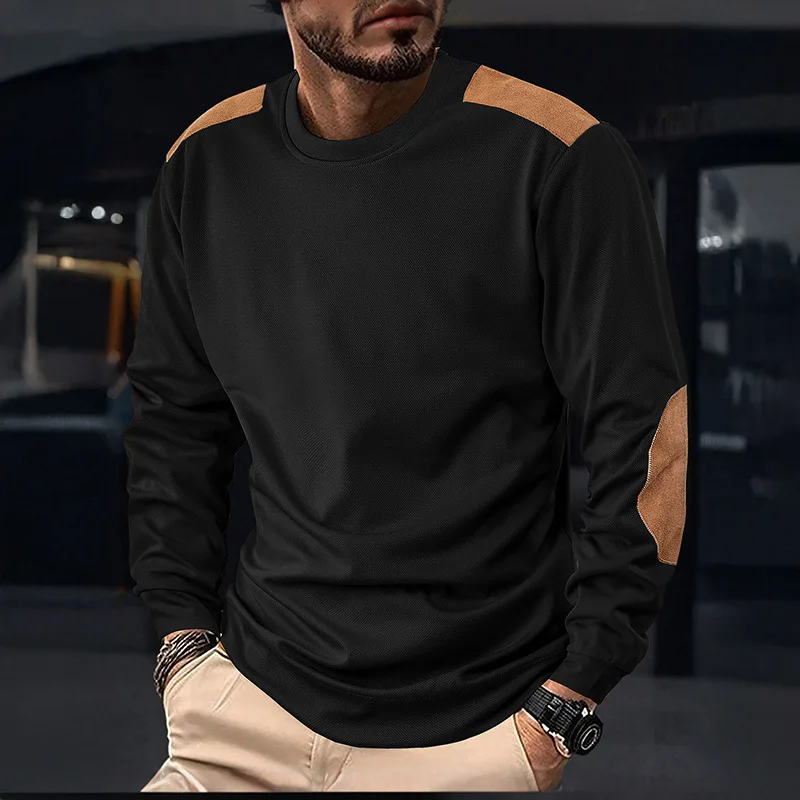 Men's Spring Autumn Casual Long Sleeve Hoodies Sweatshirt Base Shirt