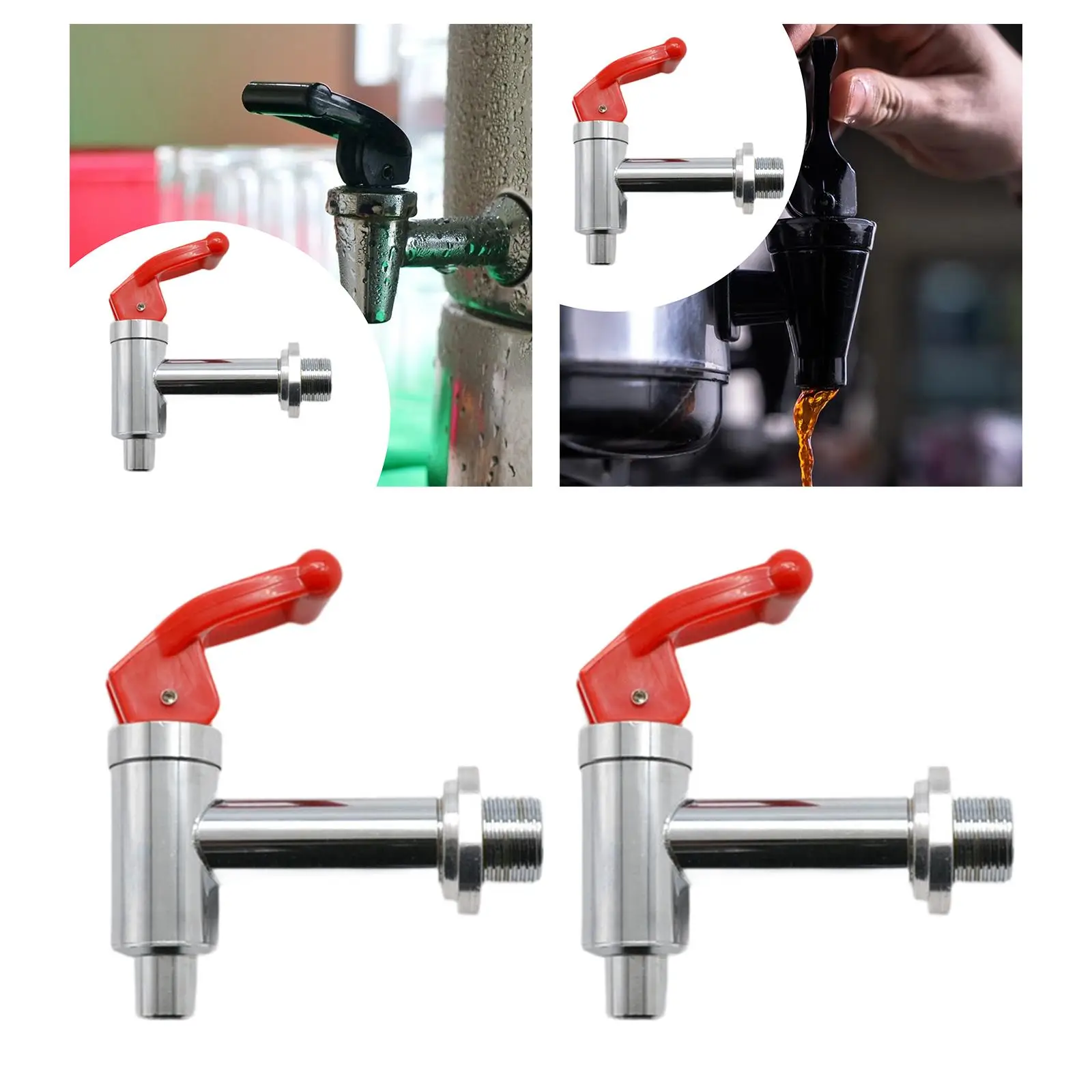 

Beverage Dispenser Spigot Water Jug Faucet No Dripping Easy to Use Rust