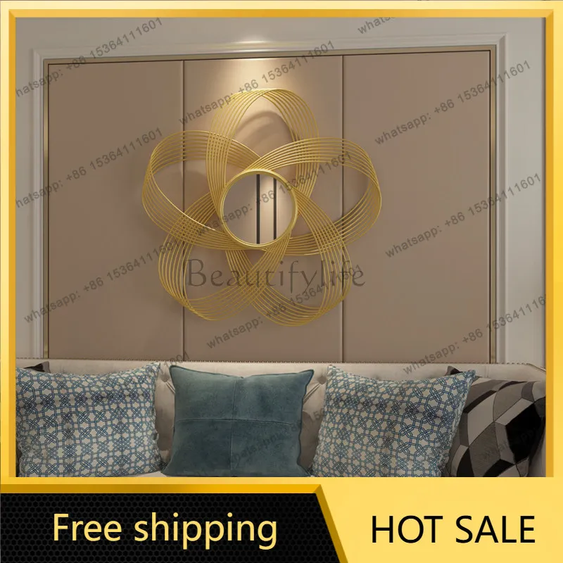 Zj. American retro light luxury dining room living room bedside wall hanging mirror