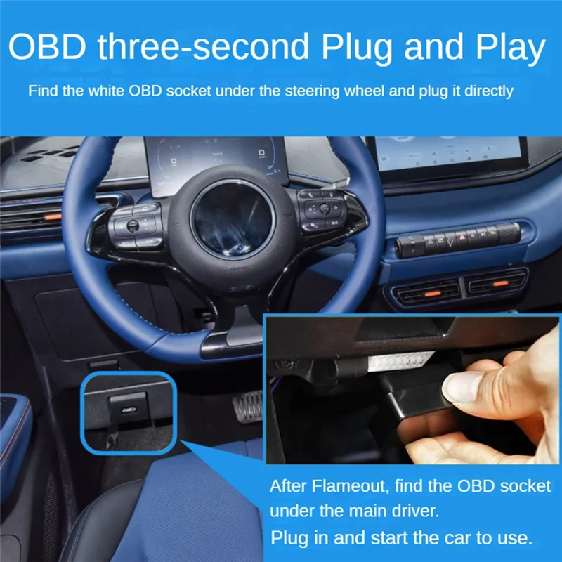 منظم نافذة أوتوماتيكي فعال وحدة توصيل Obd أقرب لـ BYD Dolphin 2023-2024 قطعة واحدة #4