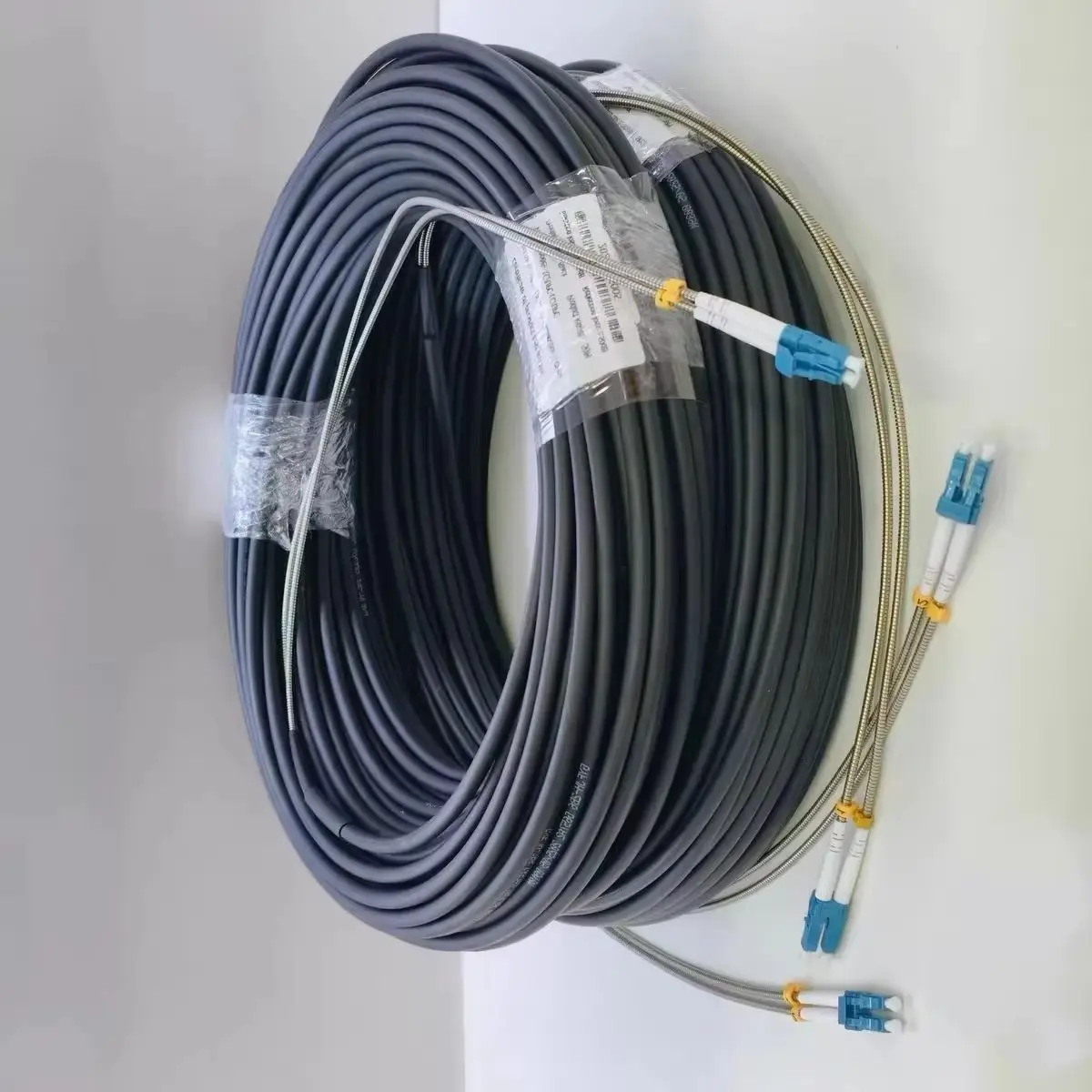 outdoor patch cord 20M 40m 2/4 cores 7.0mm 2C 4C CPRI LC SC FC APC SM DVI waterproof FTTH jumper optical fiber armored 2 core