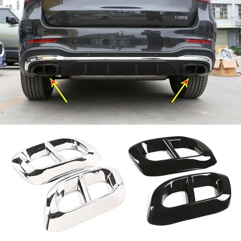 Auto-Auspuff-Endrohr-Abdeckung Zierleisten-Aufkleber für Mercedes Benz GLC GLE GLS Klasse X253 C253 C167 X167 W167 V167 2020-2022