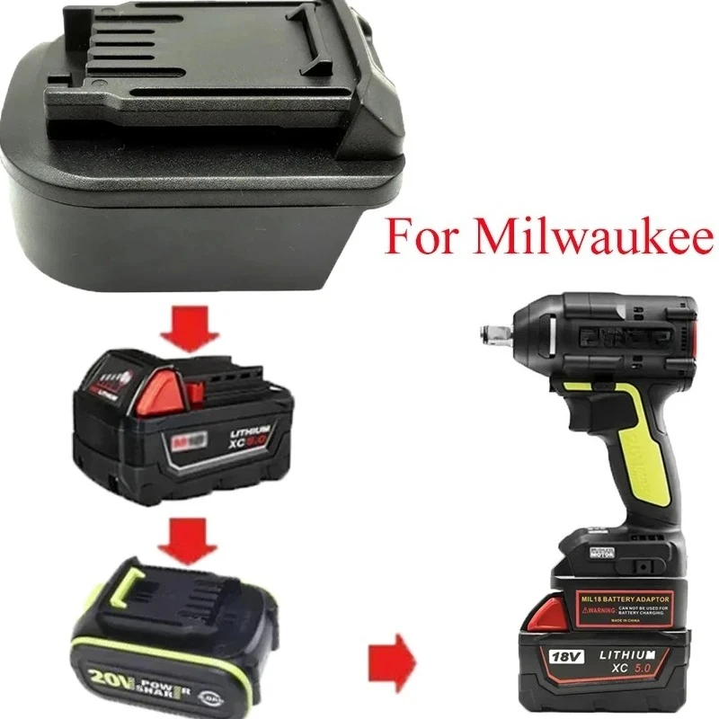 

Battery Converter Adapter for Milwaukee 18V Lithium-Ion Batteries for WORX 5pin 20V Lithium-Ion Battery Power Tool (Green Model)