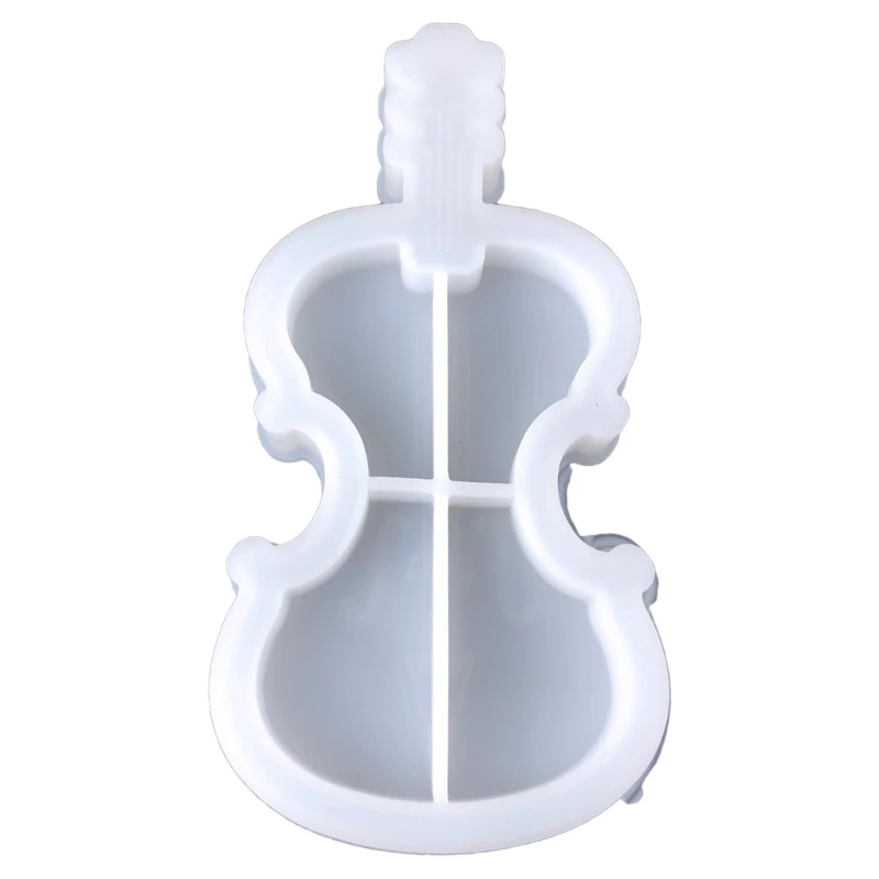 ZB91 Violin Storage Box Crystal Epoxy Mold DIY Jewelry Container Box Ornaments Small Fish Tray Organiser Silicone Mold