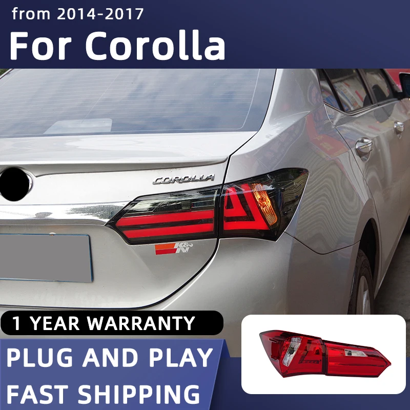 

Стайлинг автомобиля задние фонари для Corolla светодиодный задний фонарь 2014-2017 Altis задний фонарь DRL задний указатель поворота автомобильные аксессуары