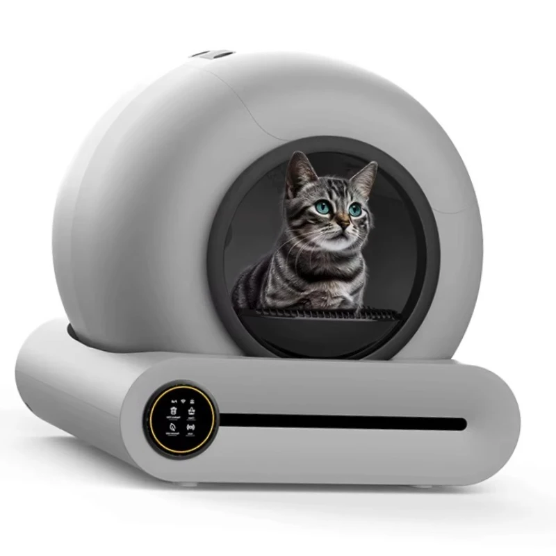 

Enclosed Automatic Smart Cat Toilet Litter Box with APP Control Self Cleaning Litter Box for Multi Cats
