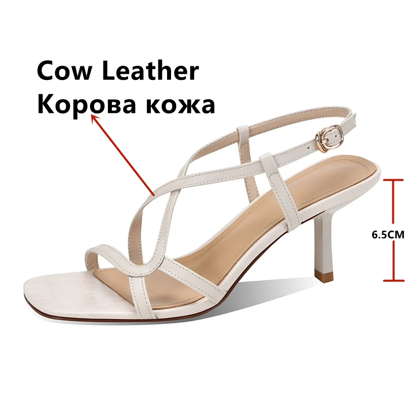 FEDONAS Fashion Narrow Band Thin High Heels Women Sandals Summer Genuine Leather Pumps Elegant Office Ladies Party Shoes Woman