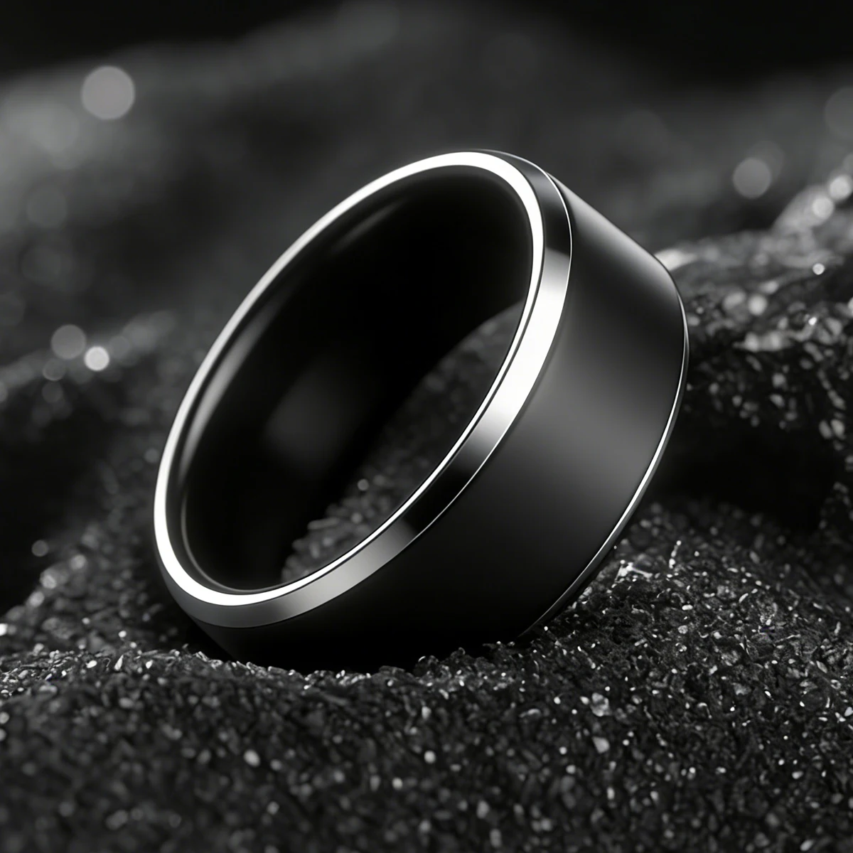 Anel de Aço Inoxidável NFC Ntag216 Programável 888 Bytes para Homens e Mulheres, Anel de Casamento, Pode Escrever Dados de Aniversário ﻿