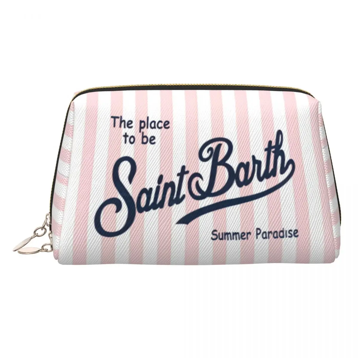

Summer Paradise S-SAINT B-BARTH Makeup Bag Pouch Zipper Cosmetic Bag Travel Toiletry Bag Organizer Storage Bag for Women