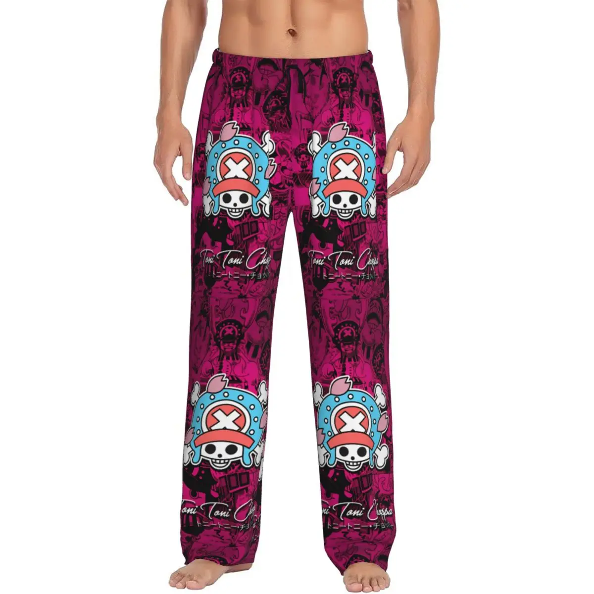 calcas-de-pijama-masculinas-personalizadas-com-estampa-de-desenho-animado-tony-chopper-e-aventura-de-veado-com-bolsos