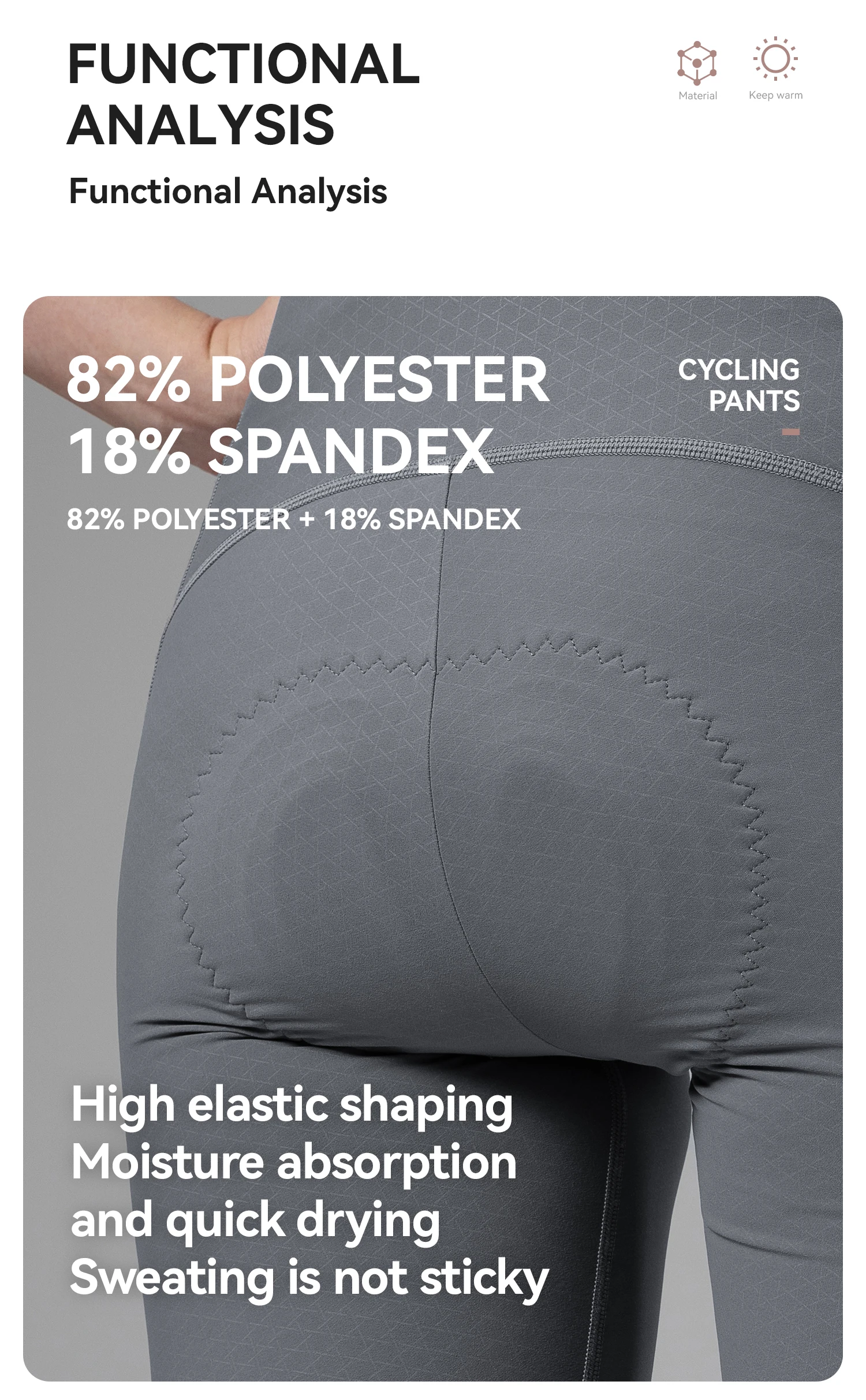 ROCKBROS Damen Fahrrad-Fleecehose Thermische Fahrrad-Tights mit Seitentasche für Handy Winddichte Leichte Radhose – Detail 6