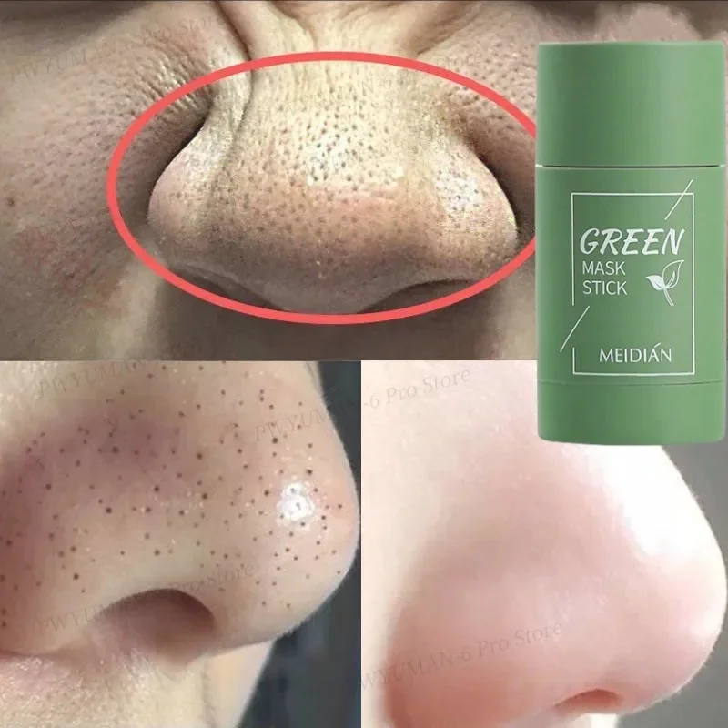 Remove Blackhead Original Green Tea Solid Mask Cleansing Stick Mask Facial Dispel Acne Blemish Shrink Pores Korean Skin Care 40g