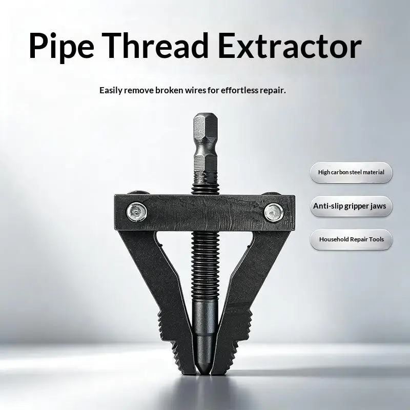 Pipe Extractor Broken Thread Puller Long Lasting Hex Shank Tool for Household Industrial Screw Removal