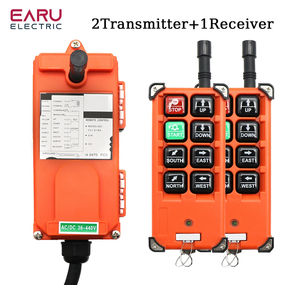 

F21-E1B Transmitter + Receiver 220V 380V 110V 12V 24V Industrial Remote Controller Switches Hoist Crane Control Lift Crane Drive