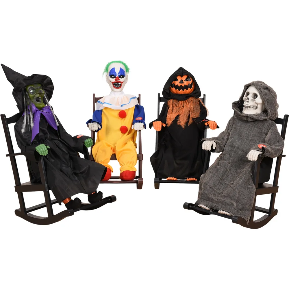 Für Halloween Clown Hexe Kürbis Schädel Schaukelstuhl elektrisches Spielzeug Spukhaus Geheimraum Dekoration Ornament Requisiten
