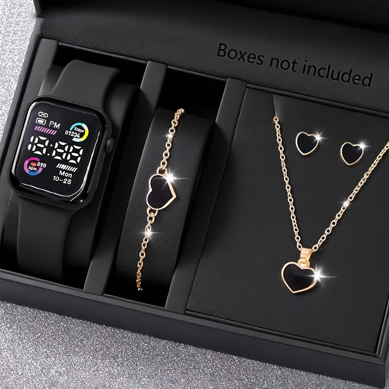 1pc Square Fashion Watch - Displays Time/Date, No Additional Features, Electronic Watch for Fashion Enthusiasts, Best Large Digi