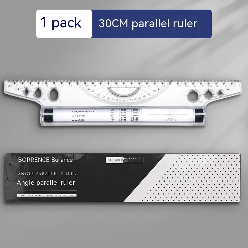 Imagem -06 - Multi Function Drawing Tool Roll Medida Régua Metric Rolling Ruler Clear Measuring Parallel Ruler Angles Line