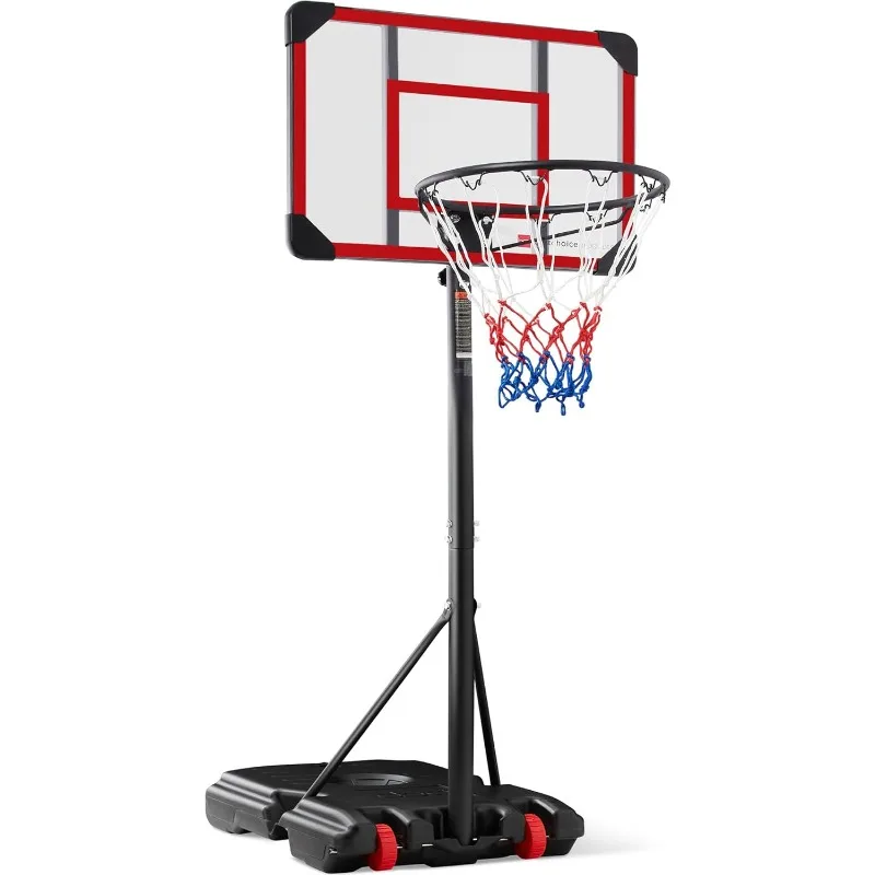 

Best Choice Products Kids Height-Adjustable Basketball Hoop System, Portable Game w/Wheels,Fillable Base,70.5in to 82.3in Height