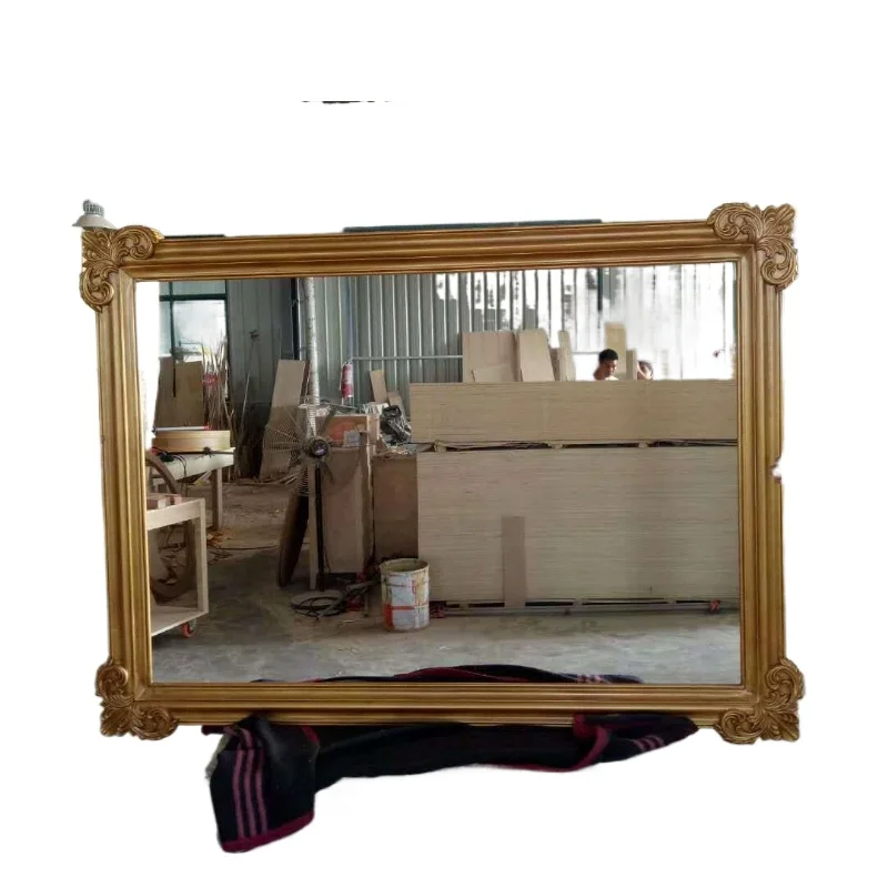 

High-end wedding store studio special full body fitting mirror retro old carved clothing store slimming mirror