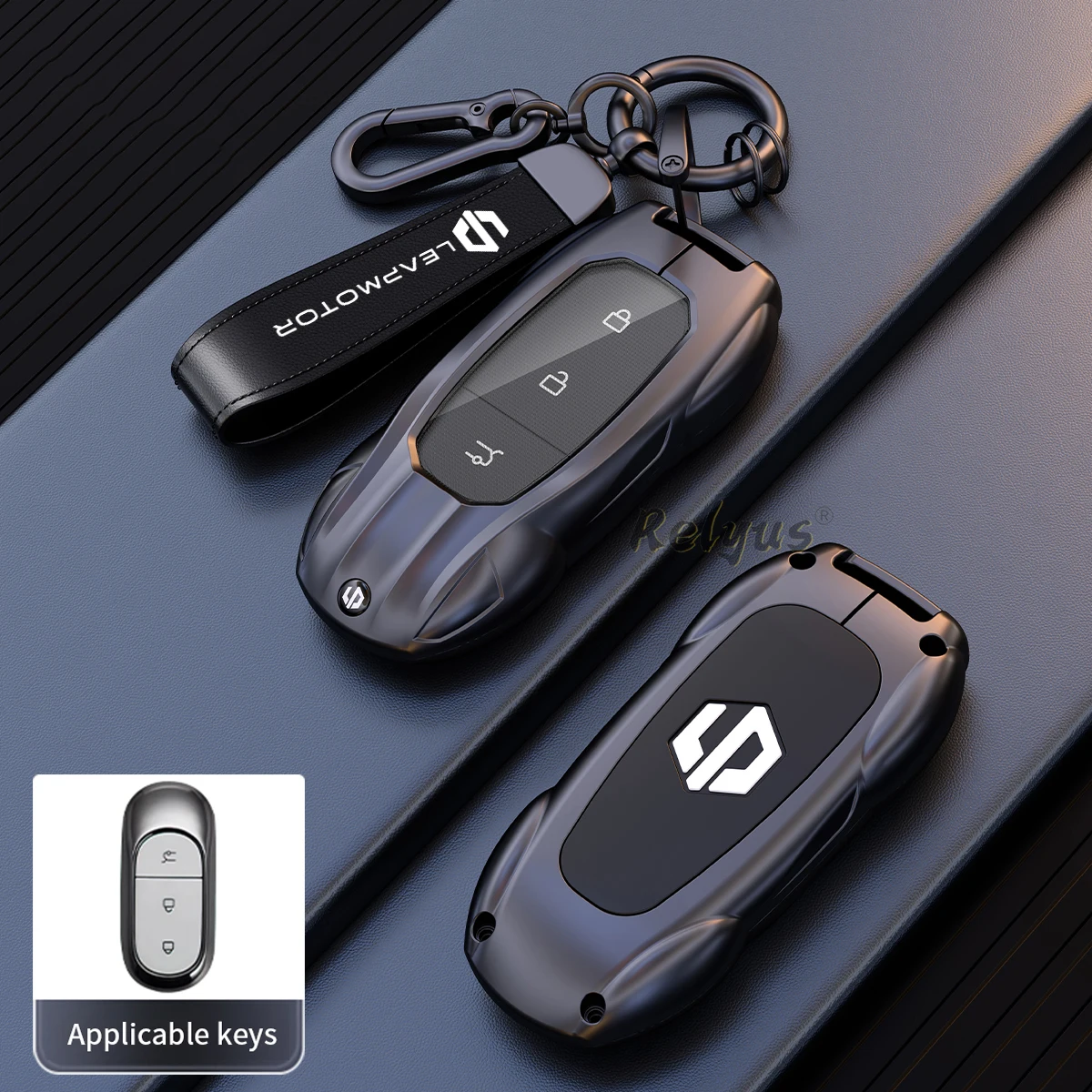 Zinc Alloy Silicone Sports Car Key Case Cover Holder Protector Shell for LEAPMOTOR B10 T03 C01 C11 2024 2025 Auto Accessories
