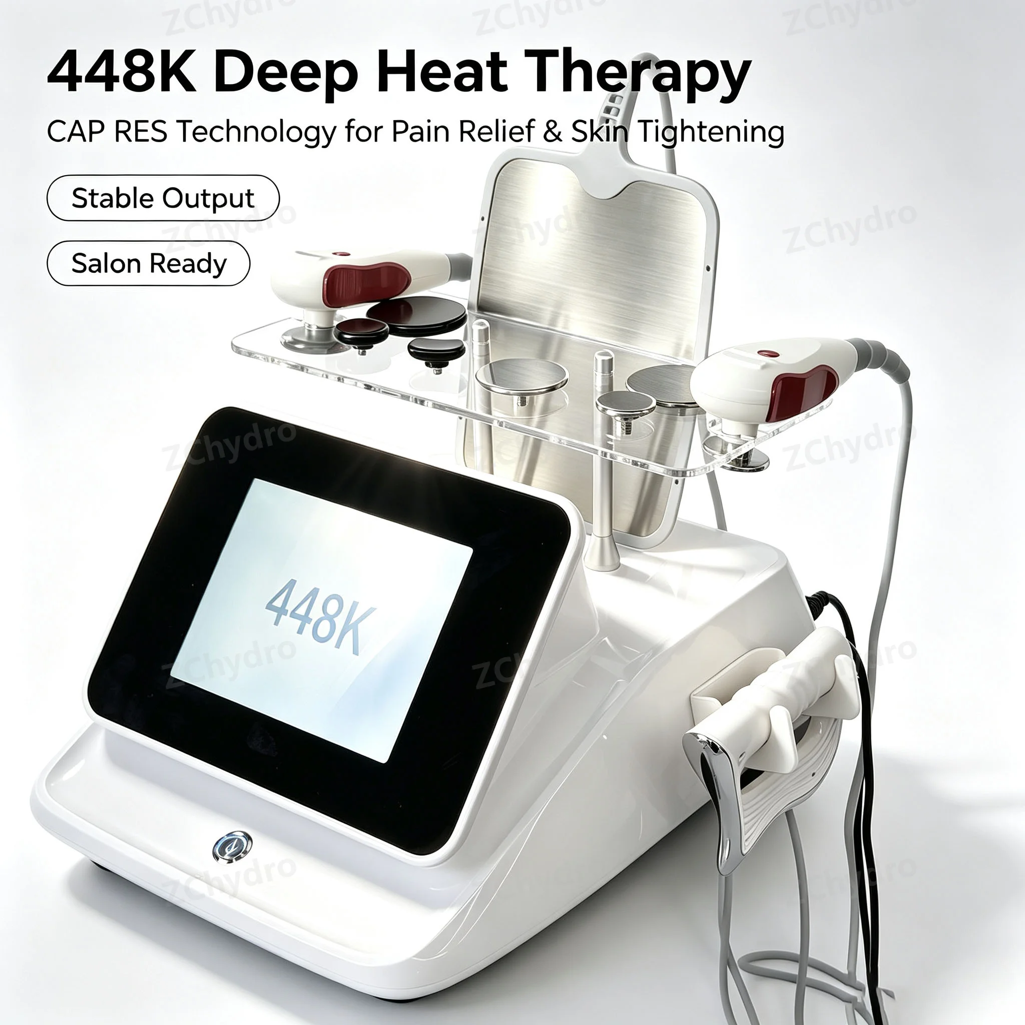 Máquina profesional de terapia Tecar 448K, dispositivo de fisioterapia 3 en 1 RES CAP JMD, alivio del dolor muscular y corporal mediante calor profund
