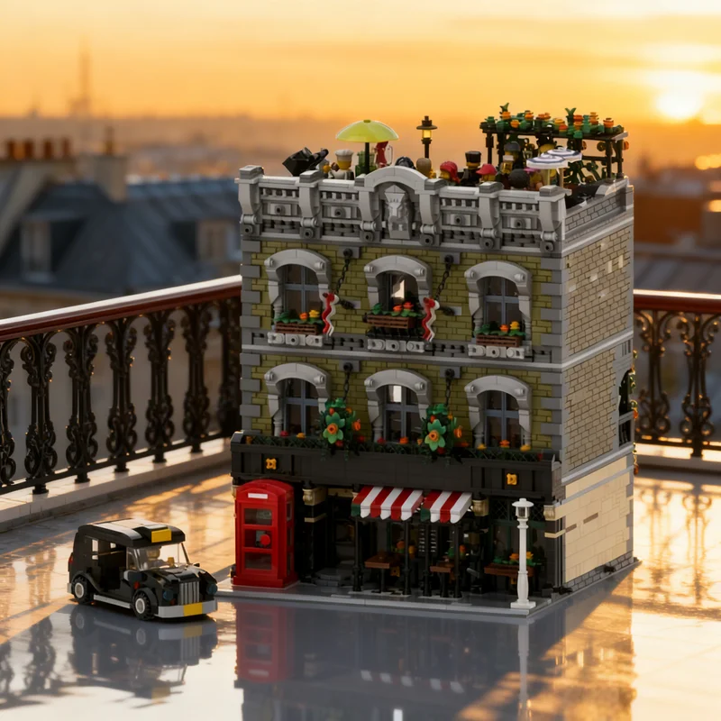 

Конструктор MOC Lion Pub (5892 детали): Модульная модель городской улицы, креативный подарок, коллекционный декор для детей и взрослых, премиум-класс