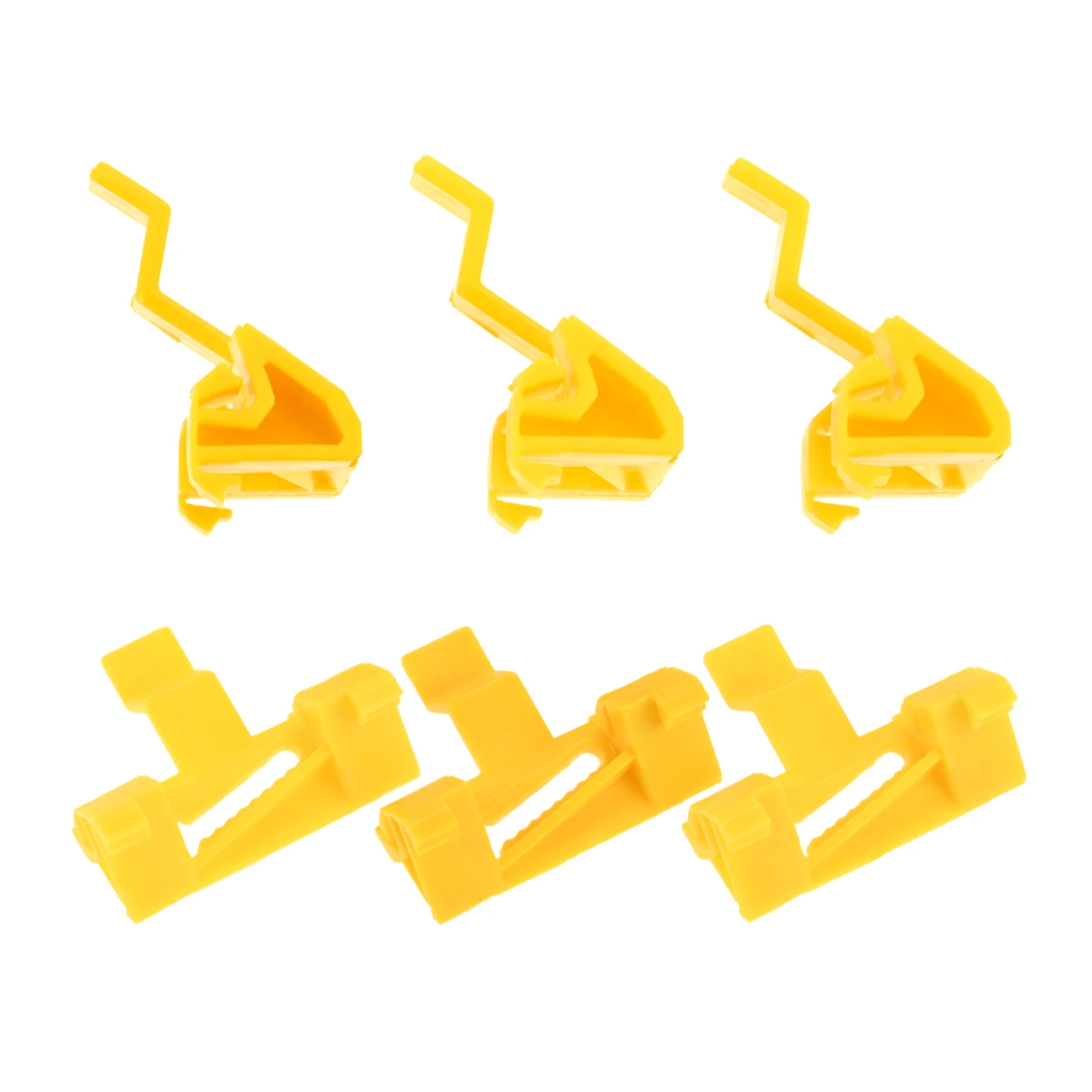 6pcs Car Plastic Windshield Moulding Side Trim Clips Fastener For Volvo S60 XC70 V70 2000-2009 Replace 30678009 9484524 Yellow