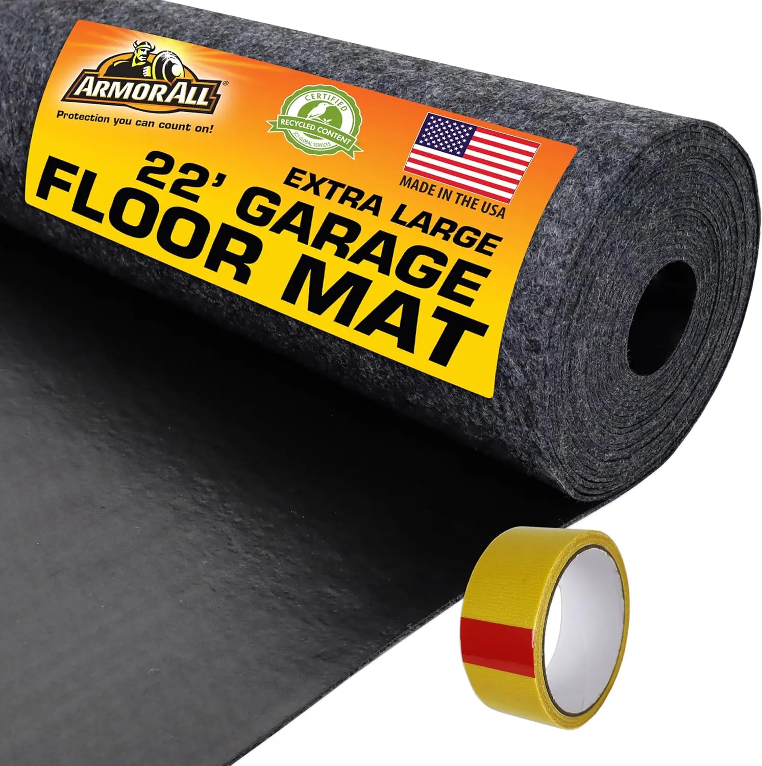 

XL Garage Floor Mat 22'x8'10' Waterproof Durable USA Made Absorbent Protects Surfaces Easy Install