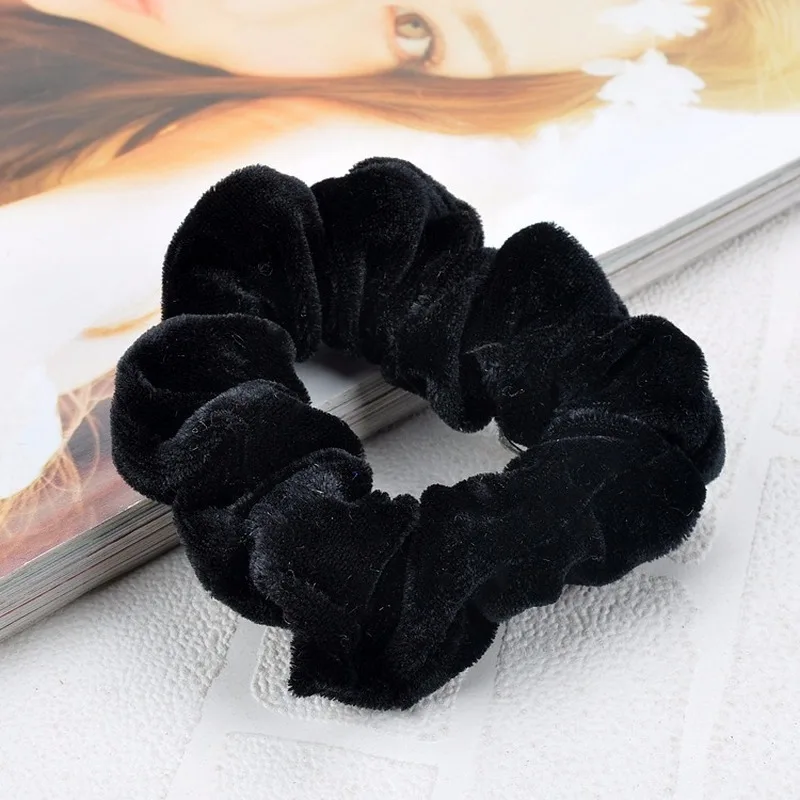 Kobiety Velvet Scrunchie Pack elastyczne gumki do włosów dla dziewczynek Scrunchies nakrycia głowy gumka do włosów gumka do włosów akcesoria