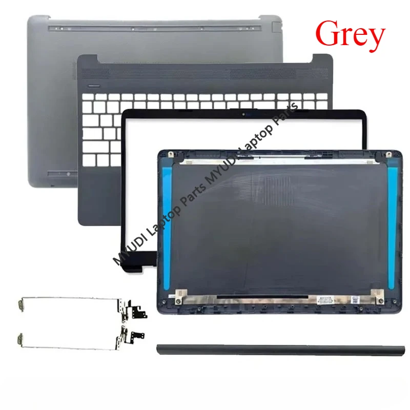 New Gray Cover For HP 250 255 G8 G9 15-DW 15S-DY 15S-DU 15-GW TPN-C139 250 g8 LCD Back Cover Bezel Palmrest Bottom Case Hinges