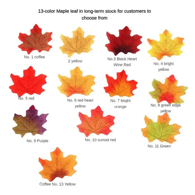 Decorative Maple Leaf 13g Preferred Material Simulation Craftsmanship Artificial Holiday Party Supplies Maple Leaf 13 Optional