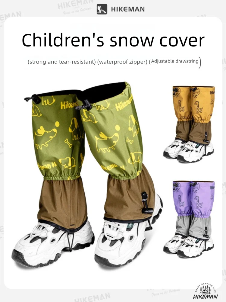 

HIKEMAN детские зимние чехлы для альпинизма, пешего туризма, пустыни, пескозащитные бахилы для катания на лыжах, снегозащитные теплые гетры, чехлы для ног