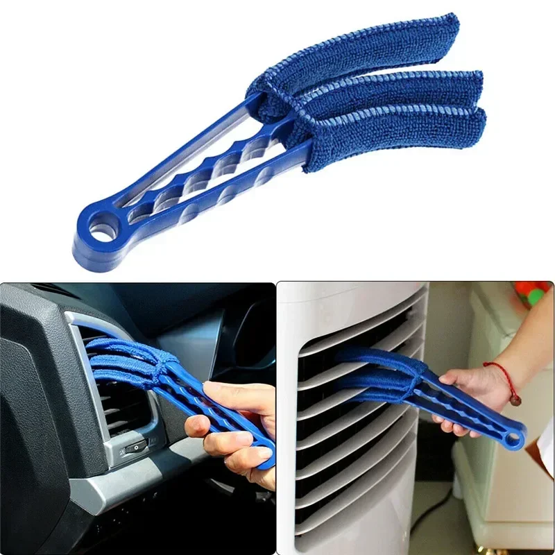 Microfiber Car Air Conditioner Vent Cleaning Brush, Window Shade Shutter, Blind Louver Cleaner, Cleaner Duster, 1Pc