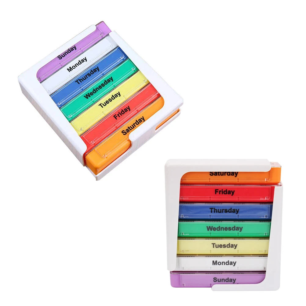 

28 Grids Pill Boxes Portable Medicine Storage Case Organizer Containers Weekly Travel Health Durable Compact