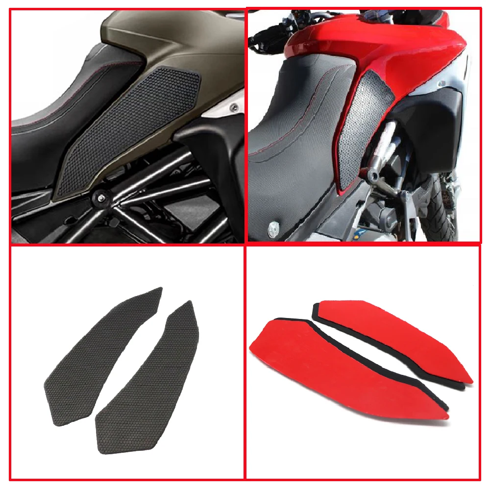 

Fits for Ducati Multistrada ENDURO 1200 1260 ABS 2016-2020 Motorcycle Tank Pad FuelTank Side Knee Traction Grip Anti Slip Pads ﻿