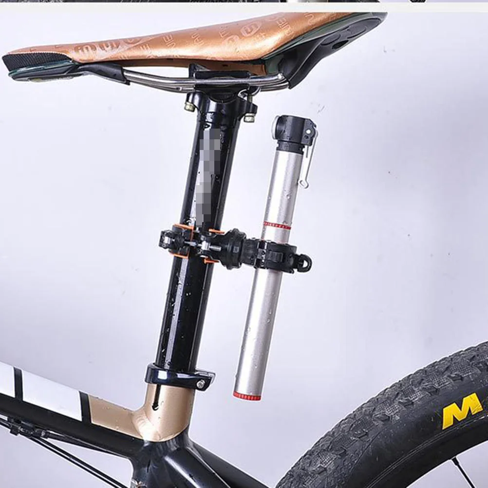 Black Orange Light Bracket Bike Lamp Holder Quick Installation 360 Degree Rotation Mountain Bike Flashlight Mount Universal Clip