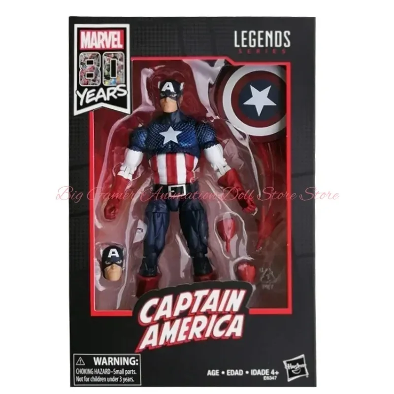 

【In-stock】Hasbro Marvel Legends Series 80th Anniversary Edition Captain America 6-inch Action Figure Collectible Model Toy Gift
