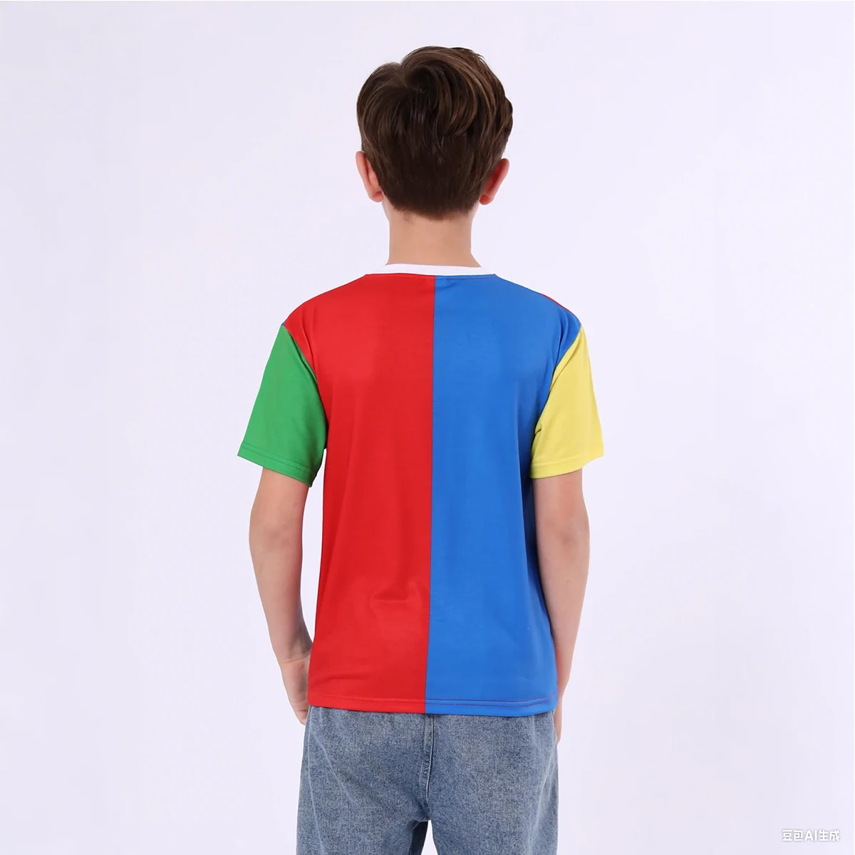 Kids Boys Clown Costumes Circus Cosplay 3D Shirt Child Girls Carnival Cowboy Cosplay Clothes Funny Halloween Print Outfit 5-12Y
