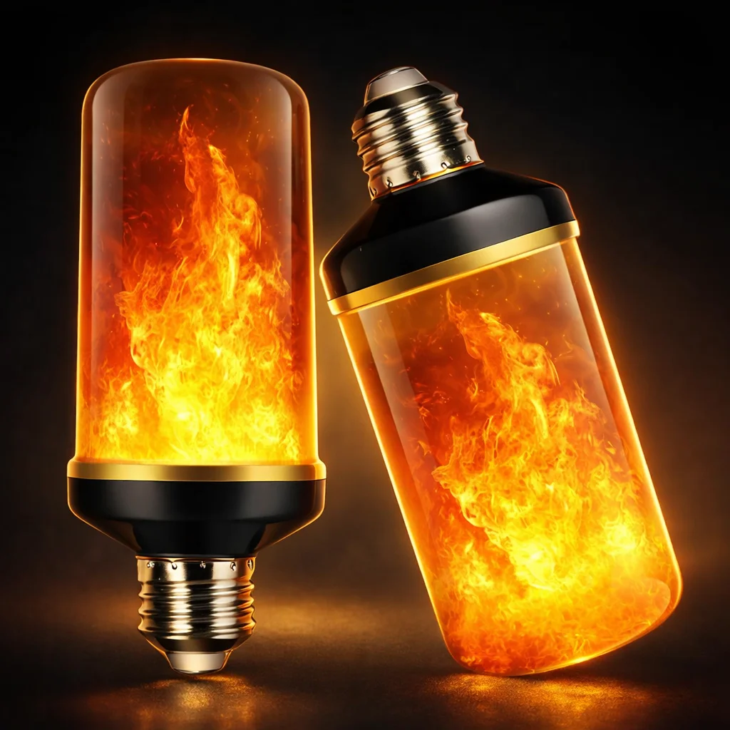 

E27 LED Flame Effect Light 12W Fire Simulation Multiple Modes Corn Bulb Decorative Lamp 1/2PC for Bar Hotel Restaurant Home