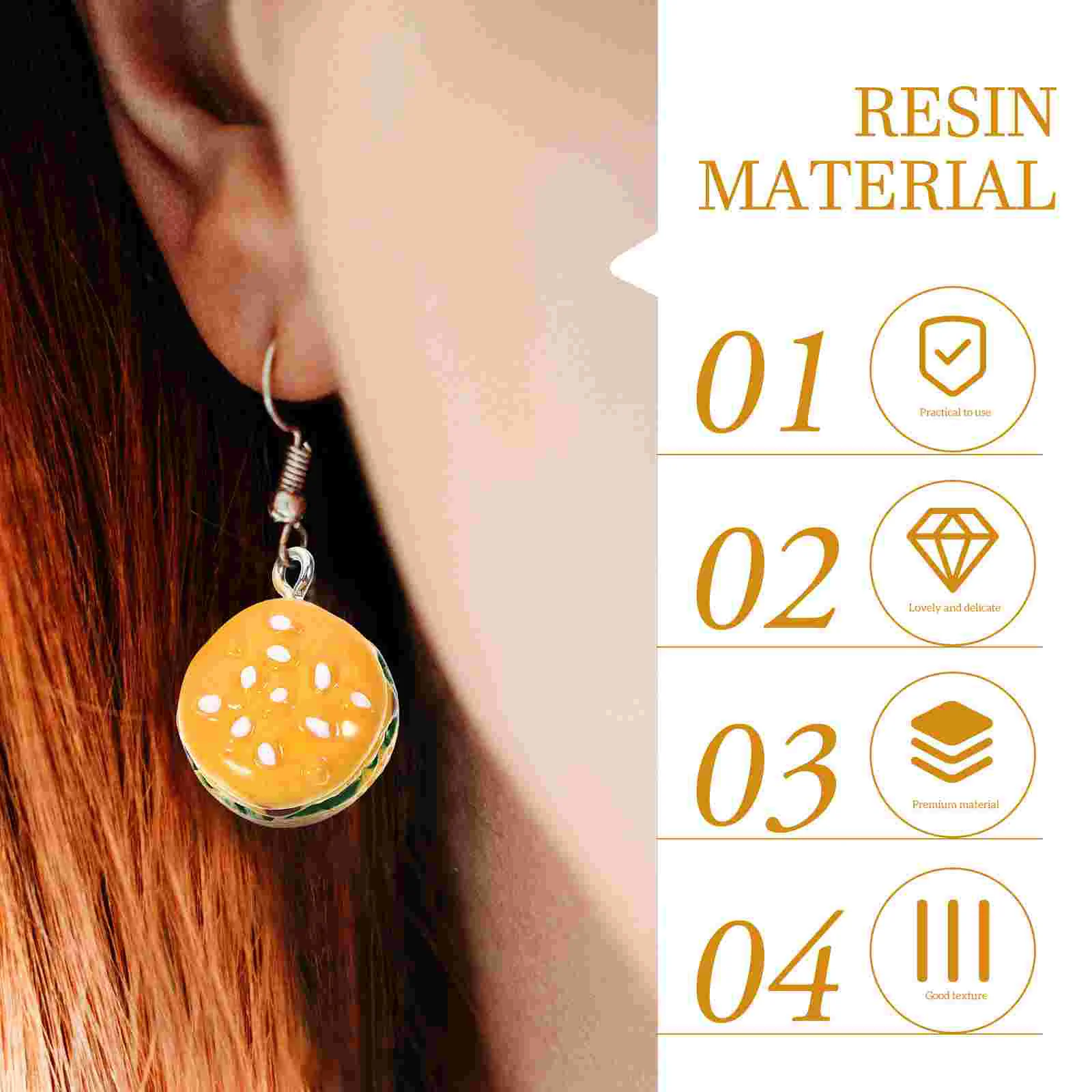 10 Pcs Hamburger Pendant Jewelry Resin Charms of The Lid Crafts for DIY Student