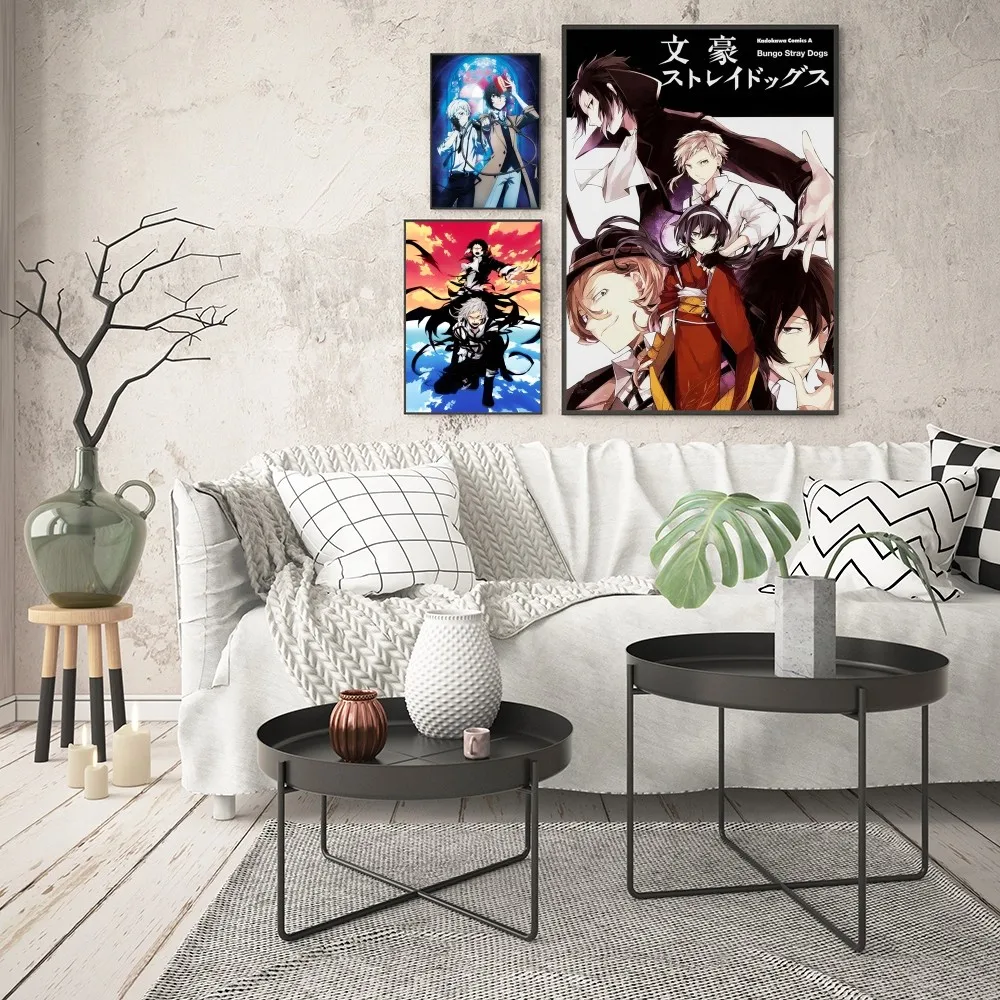 1pc Anime Bungo Stray Dogs Poster Wall Sticker Bedroom Bedside Decoration Modern Art Indoor Hanging Painting