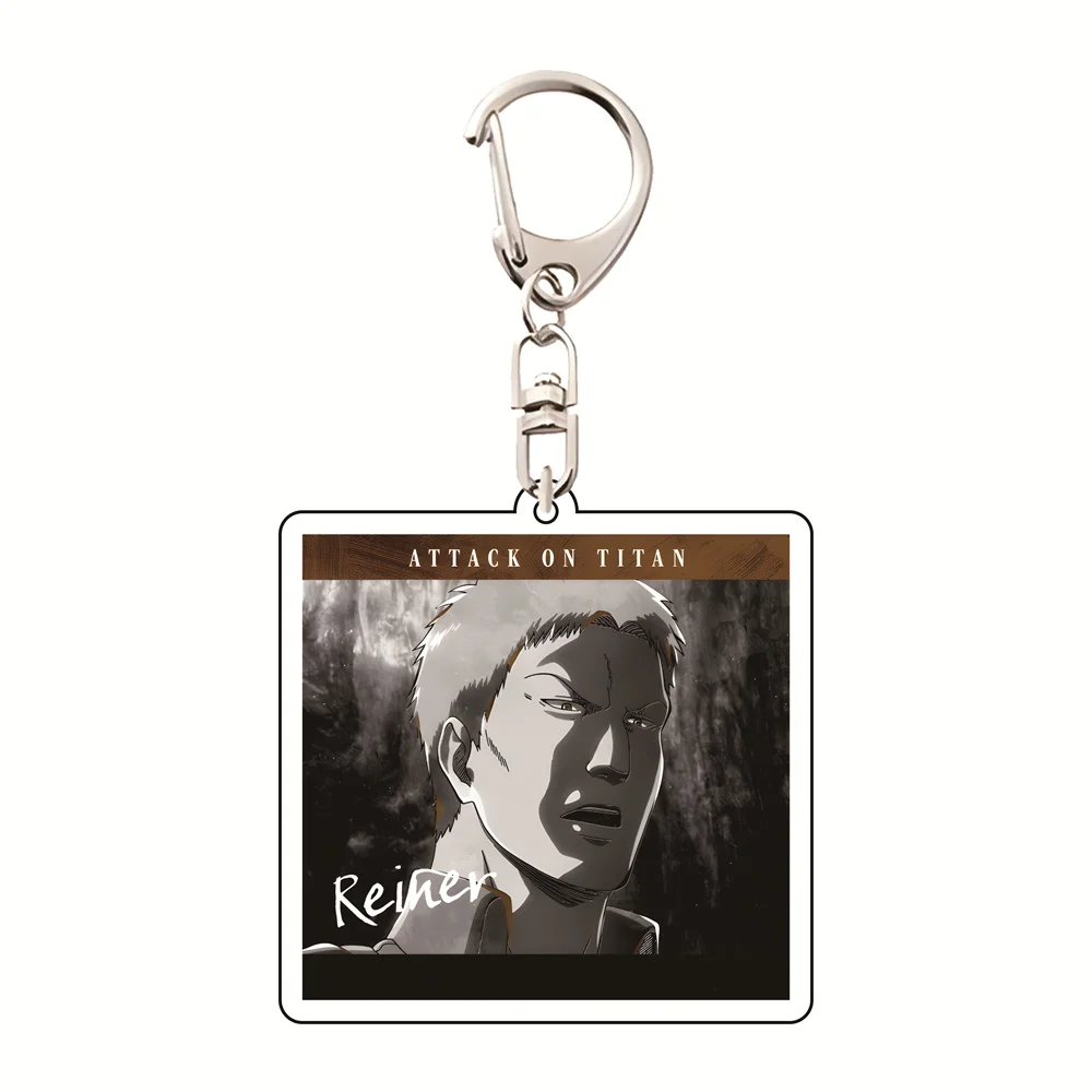 Attack on Titan 6cm Monochrome Portrait Acrylic Keychain Anime Pendant Bag Charm Collectible Gift for Fans