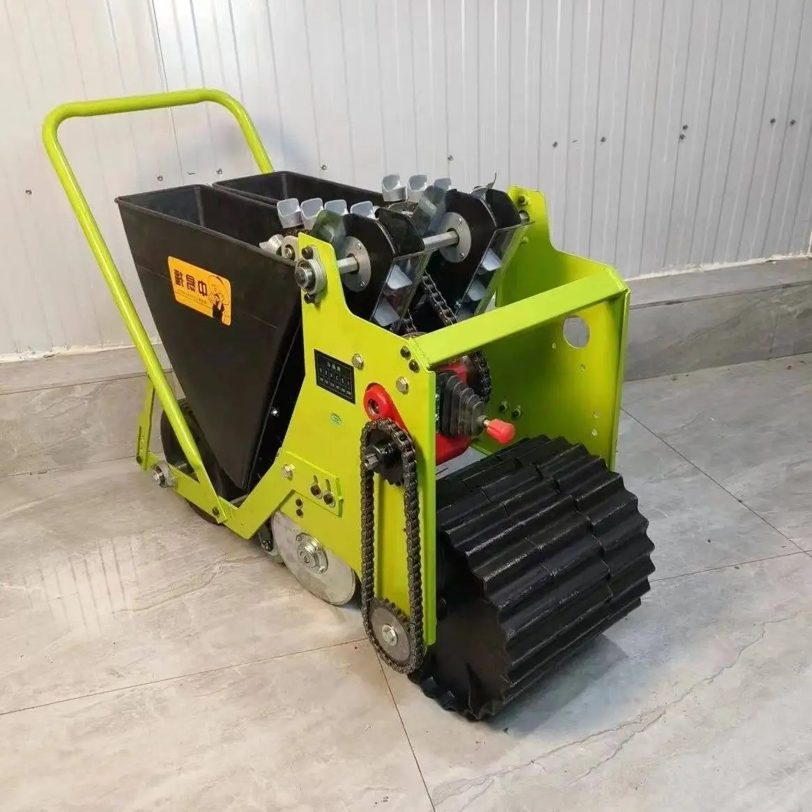 

Agricultural Machinery 2 Rows Garlic Seed Drill Seeder Planting Machine Hand Planter for Garlic