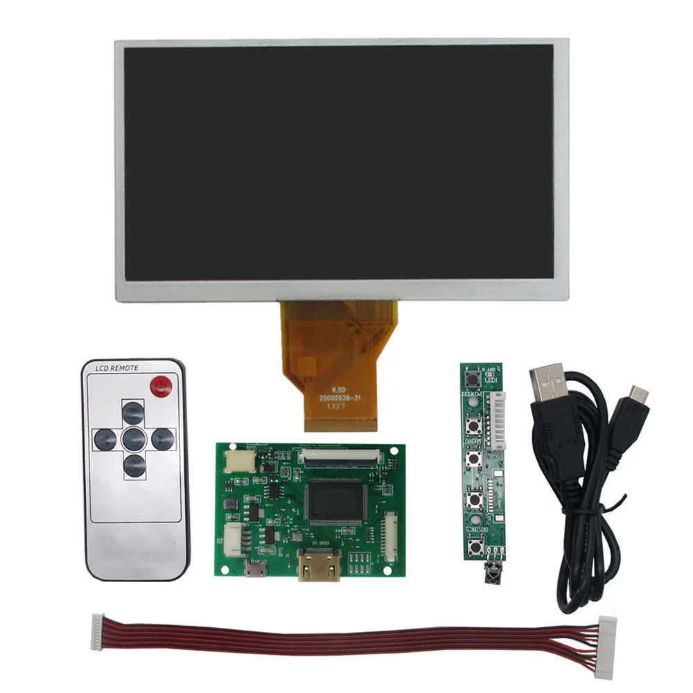 6.5 Inch 800*480 AT065TN14 LCD Screen Display Monitor With Driver Control Board VGA HDMI-Compatible For Raspberry Pi Banana Pi