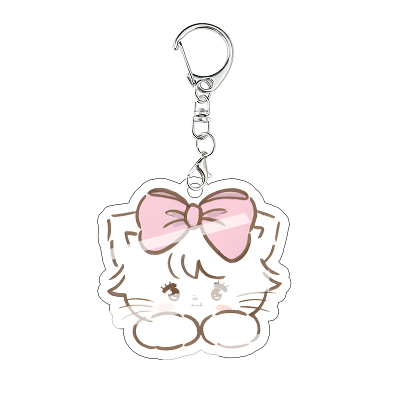 Mikko Kawaii Acrylic Keychain Mousse Latte Souffle Puff Package Pendant Cartoon Exquisite Girl Decor Character Key Holder Gift view 4