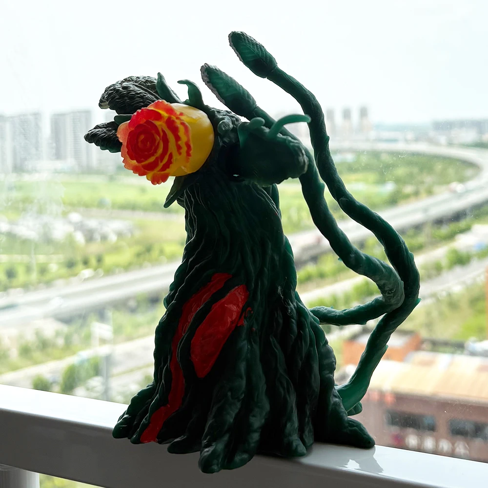 14CM Anime Biollante PVC figura de acción flor forma de bestia Godzilla hoja podrida monstruo niño juguete móvil conjunto