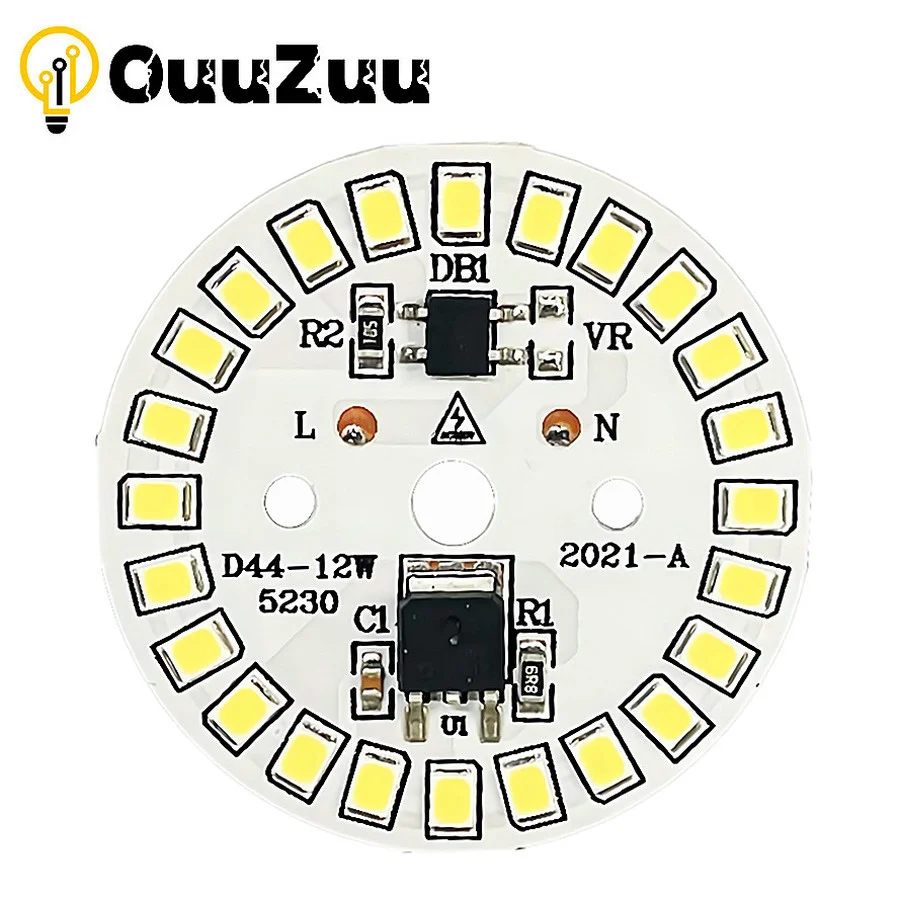 LED Chip 3W 5W 7W 9W 12W No Need Driver AC 220V-240V SMD 2835 Cold Warm White Round Lamp Beads for Spotlight Bulb