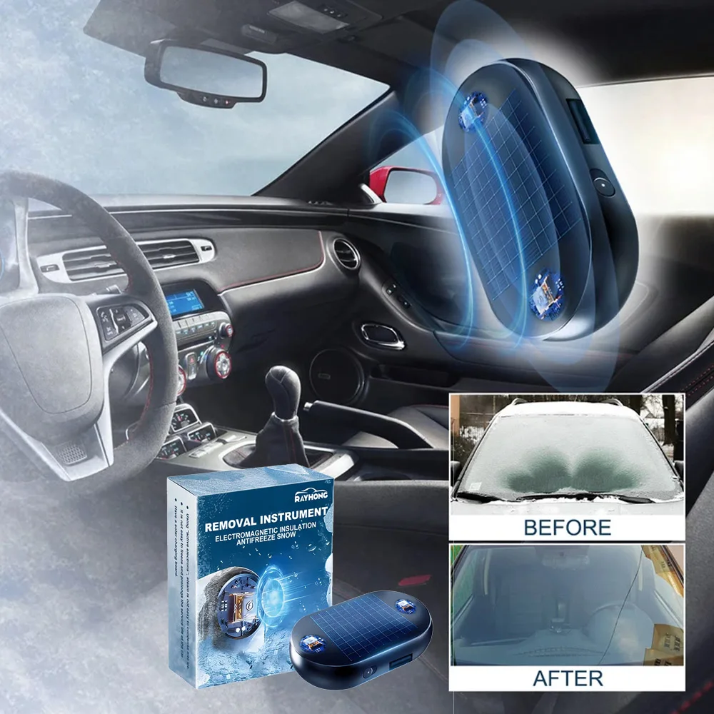 Car Electromagnetic Molecular Interference Antifreeze Device Windshield Deicer Car Ice Snow Remover Winter Auto Interior Parts