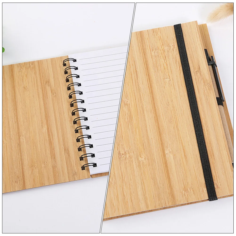 Lined Spiral Bound Journal The Office Notebook Wood Grain Note Pad Diary A5 Monthly Planner Book Work Notepad