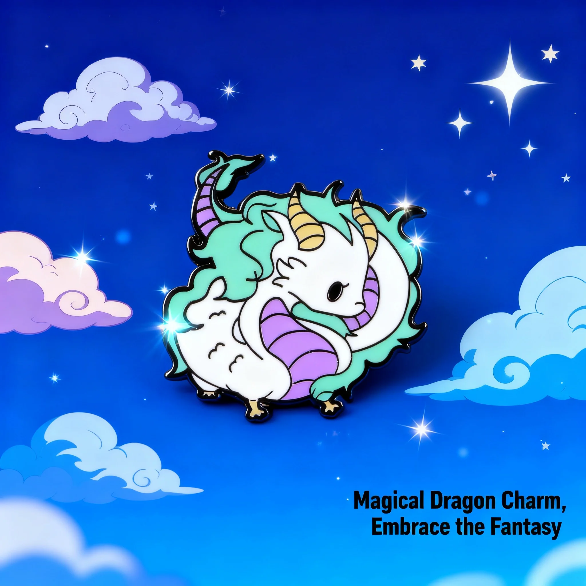 

Cute White Dragon Enamel Brooch Anime Lapel Pin Cartoon Badge Cosplay Accessories Jewelry Gift for Backpack Clothing Hat Toys